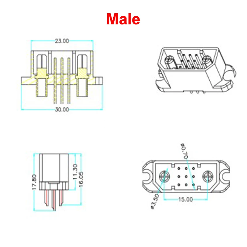 4 пары vtol 9 2 разъема сигнал серво