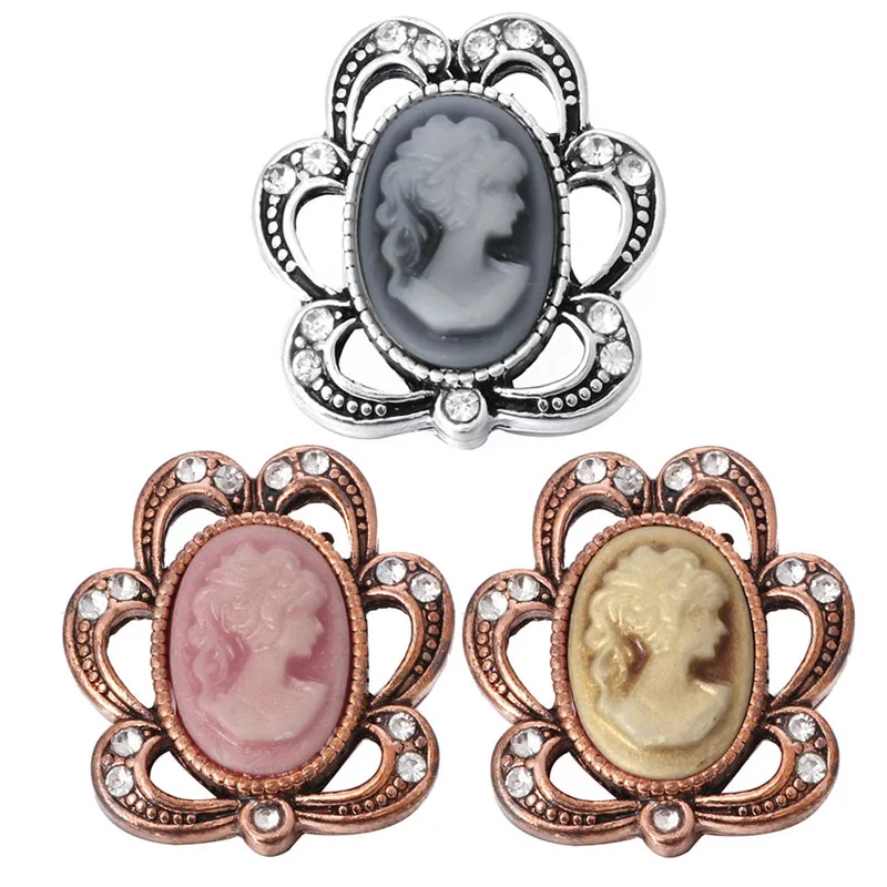 6pcs/lot 2020 New Snap Jewelry Rhinestone Girl 18mm Button Fit Bracelet Bangles Women | Украшения и аксессуары