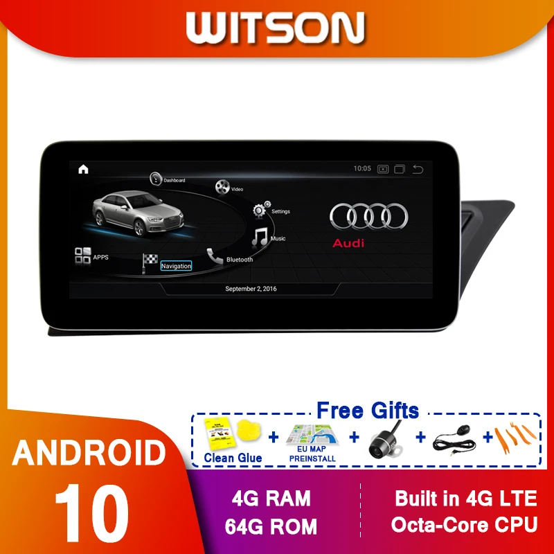 

WITSON MSM8953 4GB+64GB Android 10.0 car multimedia player for Audi A4 A5 2009 2010 2016 Navigation gps carplay 4G LTE WIFI DSP