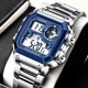 2021 New LIGE Electronic Watch Luxury Top Brand Sport Alarm Clock Date Watches Men Stainless Steel Waterproof Luminous Men Watch Other Image