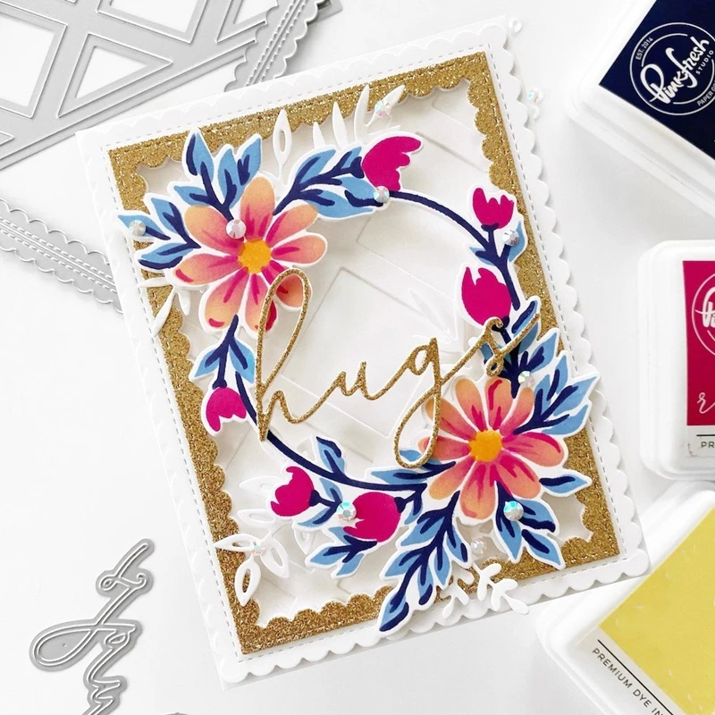 

Mosaic Decorative Printing Metal Cutting Dies And Stencils Cloud&Grass Border Die Cut For Card Making DIY New Crafts Cards