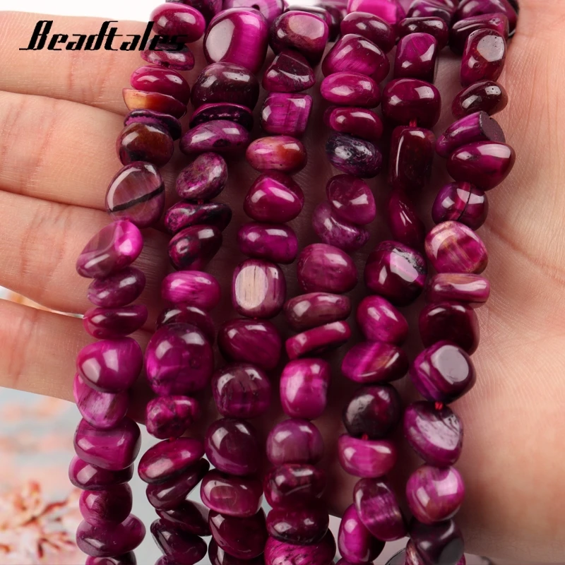 

15inch 8mm Rose Red Tiger Eyes Irregular Beads Natural Stone Loose Stone Beads For Jewelry Making DIY Making Bracelet Beeadtales