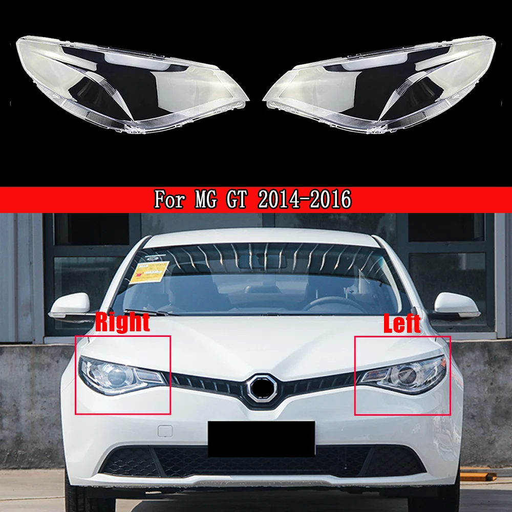 Car Headlight Lens Glass Lampcover Cover Lampshade Bright Shell Product Automobile For MG GT 2014 2015 2016 Right & Left