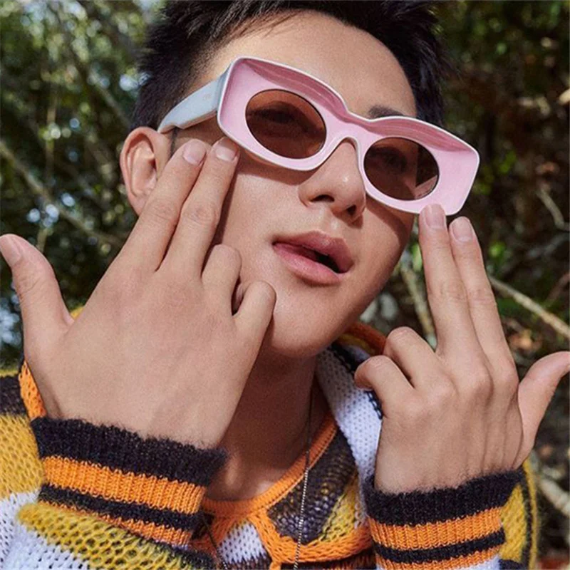 Новинка 2019 квадратные солнцезащитные очки в стиле хип хоп для женщин и мужчин