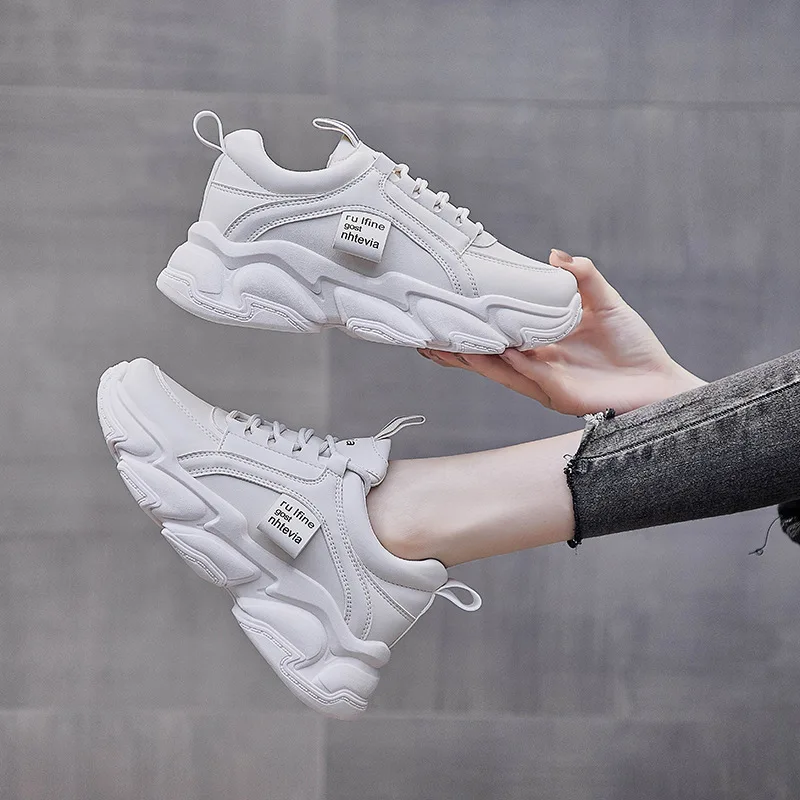 

Fashion Women Lightweight Sneakers Air Cushion Ladies Trainers Basket Tenis Casual White Platform Sneakers Breathable Comfort