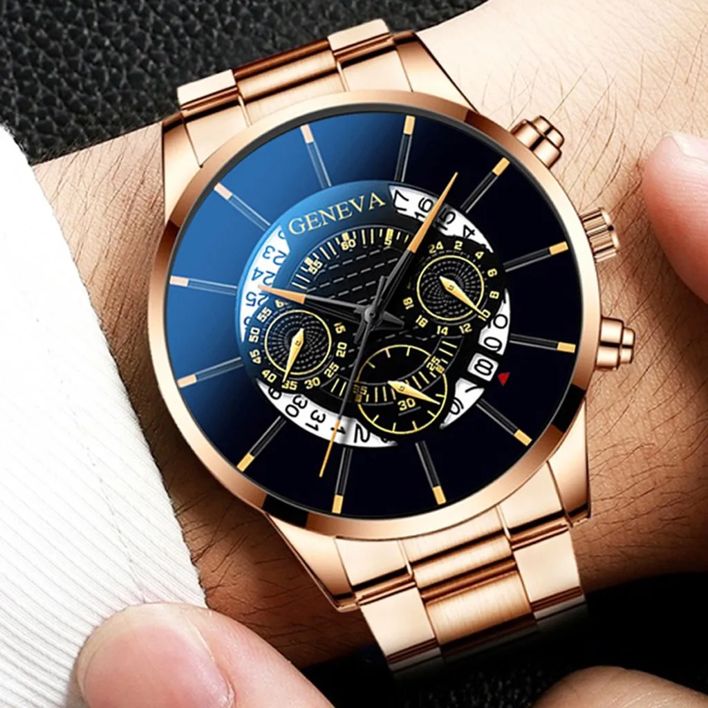 

Vogue Watches Fashion Cool Unique Digital Literal Multi Layer Dial Men Quartz Mesh Belt Watch reloj hombre relogio masculino A50
