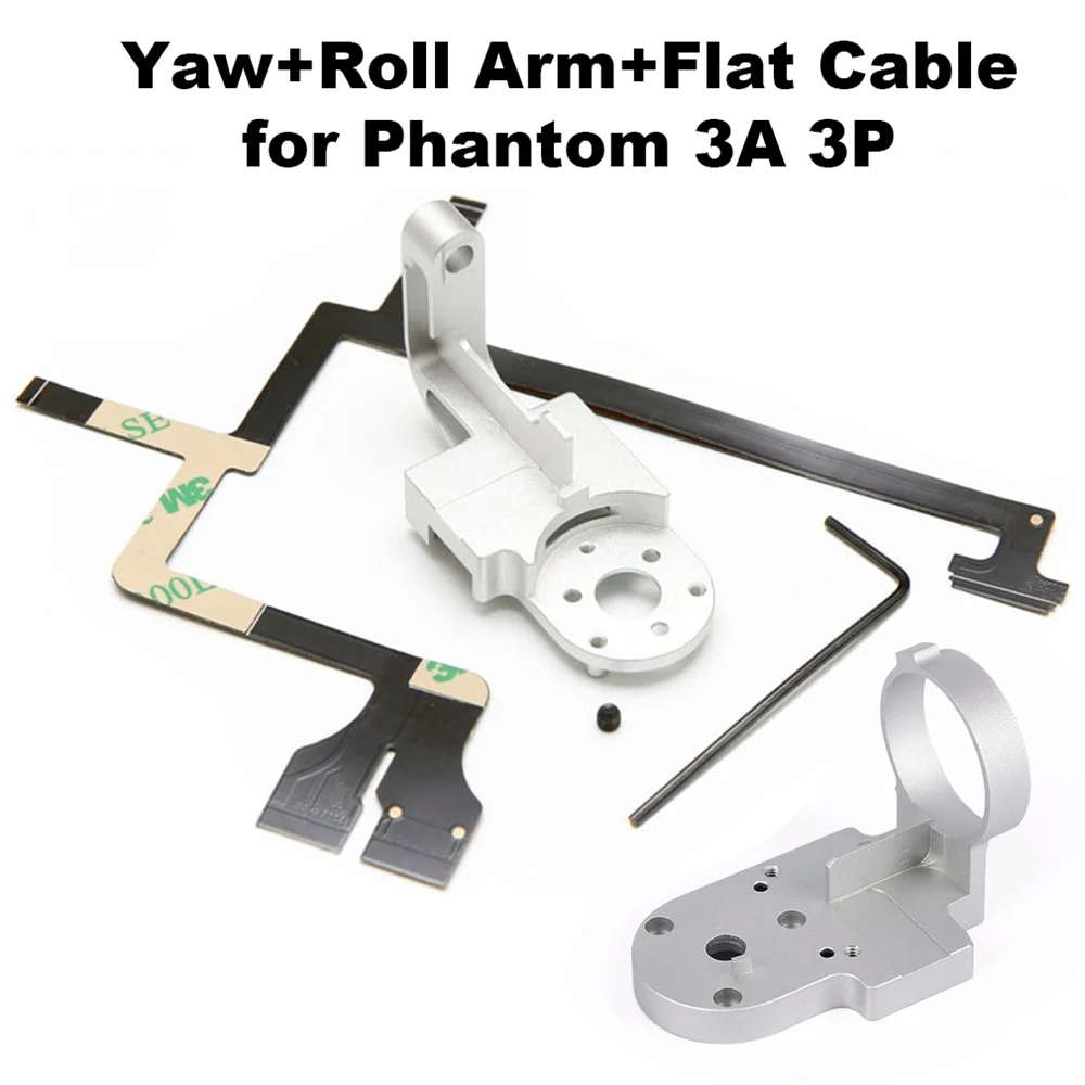 Repair Parts for DJI Phantom 3 Adv Pro 4K Camera Drone Gimbal Camera Yaw Arm Roll Bracket Flat Ribbon Cable Flex Gimbal Mount