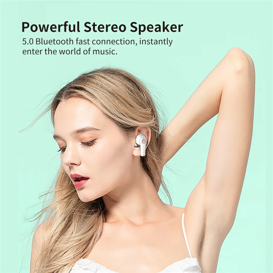 

TS-100 TWS Wireless Bluetooth 5.0 Earphone With Mic Charging Box Headphone Game Headsets Sport Earbuds For Android PK i12 i90000