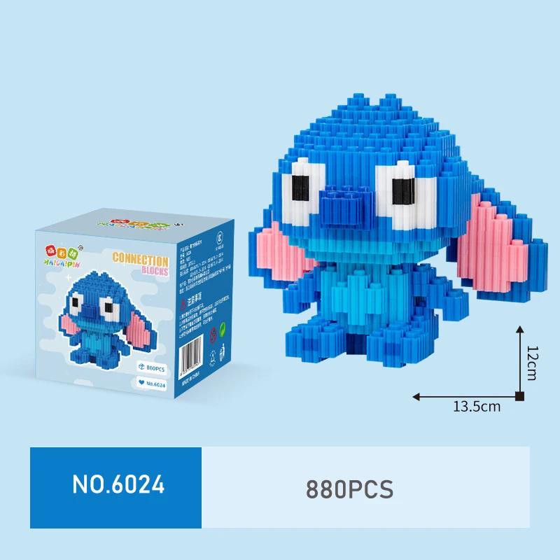 

Creative Big Ears Bunny Diamond Building Blocks DIY Animal Pink Bunny Model Mini Decorative Building Blocks Children's Toy Gift