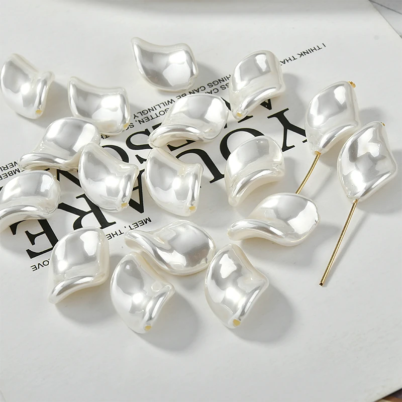 Ассиметричные Имитационные бусины эффект витые плоские круглые овальные прямые