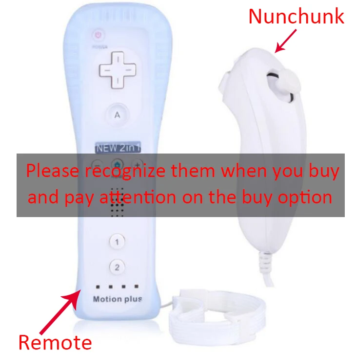 2 в 1 Беспроводное управление со встроенным Motion Plus пульт дистанционного
