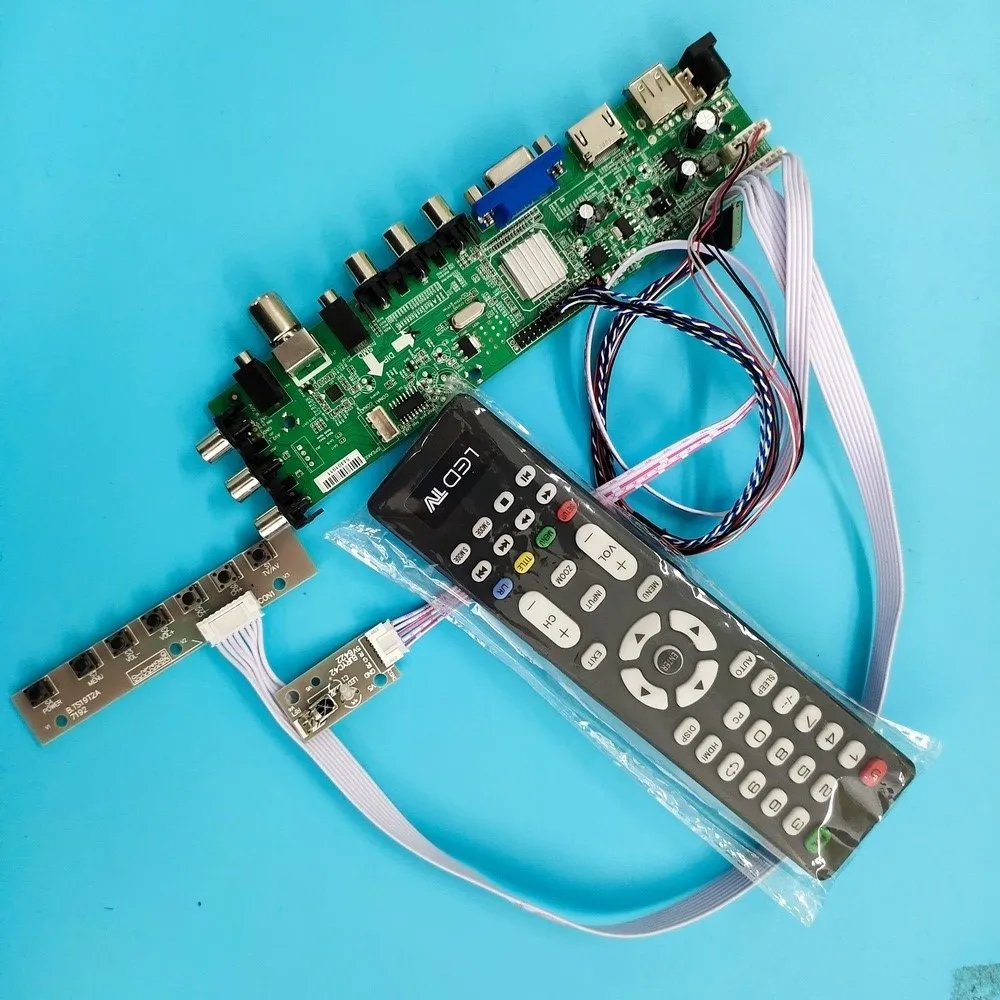 

Kit For LP140WH4-TLD1/LP140WH4-TLB2 40pin DVB-T remote VGA LED HDMI 1366X768 WLED TV LVDS USB AV Signal controller board digital