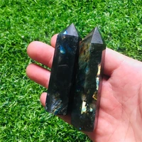 7 9cm natural quartz obelisk crystal wand point healing stone 2pc
