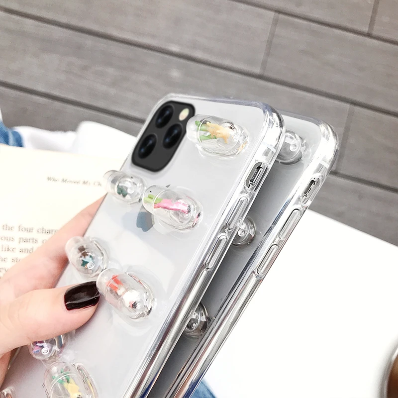 Прозрачный чехол для телефона в виде капсулы с 3d-таблетками подходит OPPO A8 A91 A92s A52