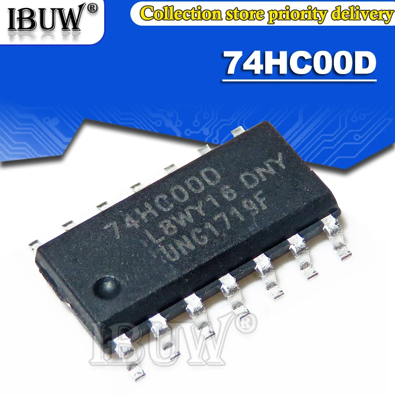 10 шт. SN74HC00D SOP14 74HC00D лапками углублением SOP 14 74HC00 стандартного режима
