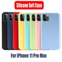 phone case for iphone 11 pro case silicone back cover for iphone 11 pro max thin soft color protector case