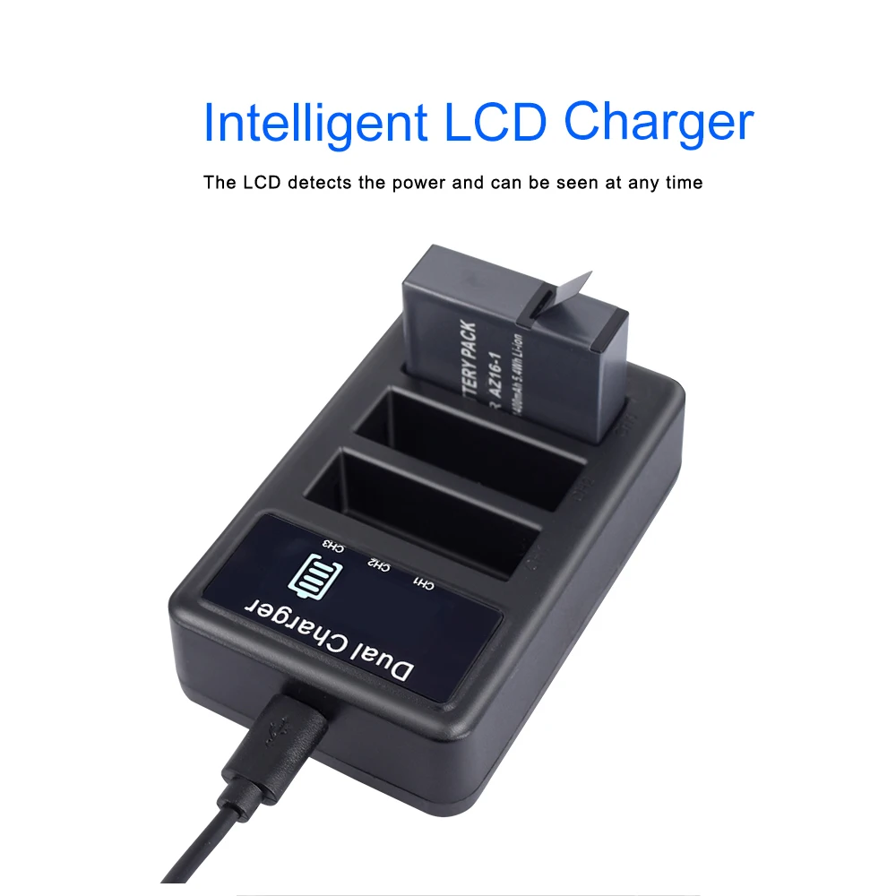 PALO 1 4 шт. AZ16 1400mAh 3 85 V батарея + ЖК дисплей USB двойной зарядное устройство для