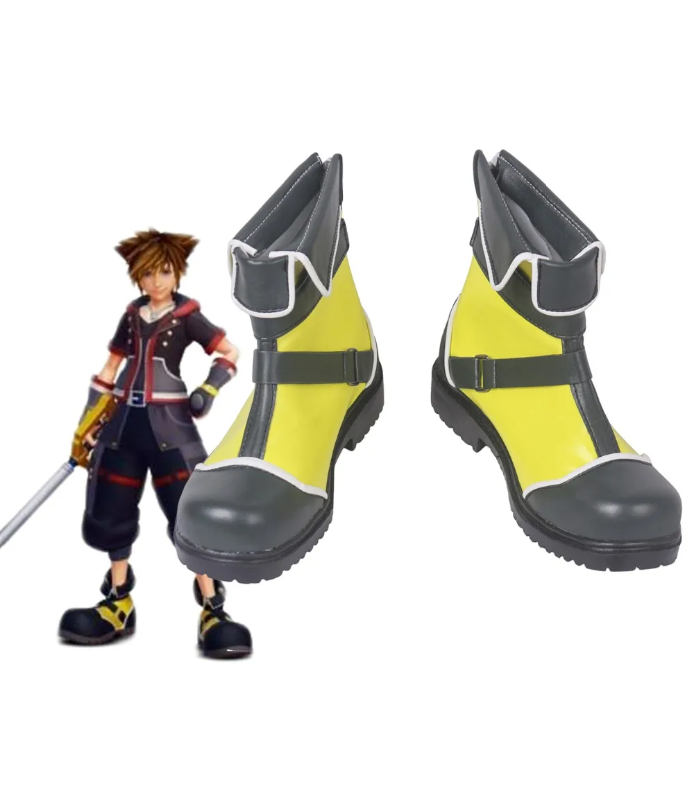 Желтые сапоги для косплея Kingdom Hearts Sora изготовленные на заказ | Тематическая