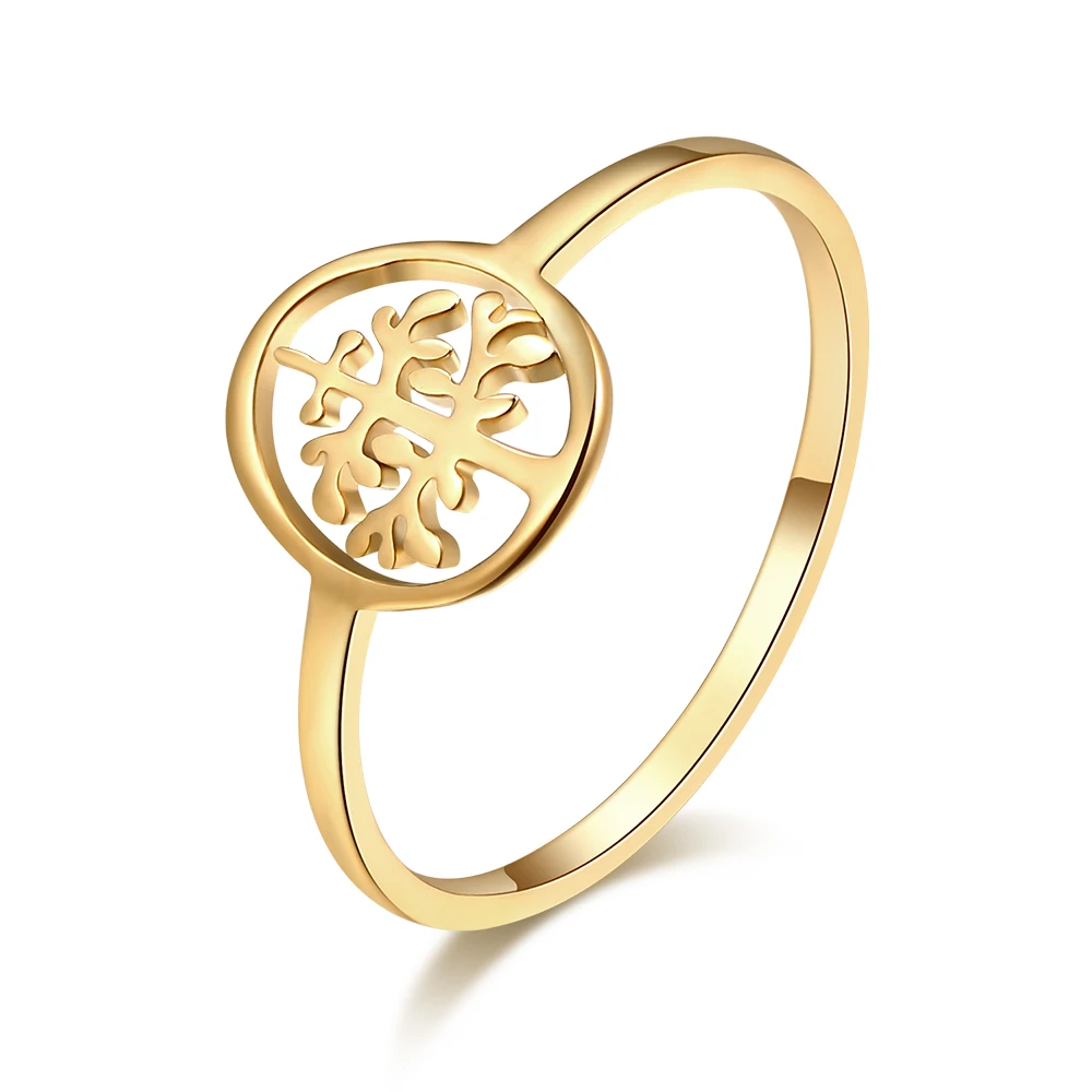 Кольцо из нержавеющей стали для женщин дерево жизни обручальные кольца