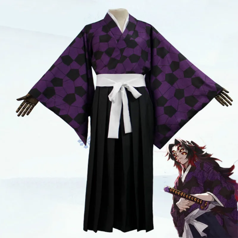 

Костюм для косплея ниндзя кокусов из аниме «рассекающий демонов», роскошный халат-кимоно Tsugikuni Michikatsu Cos для мужчин и женщин