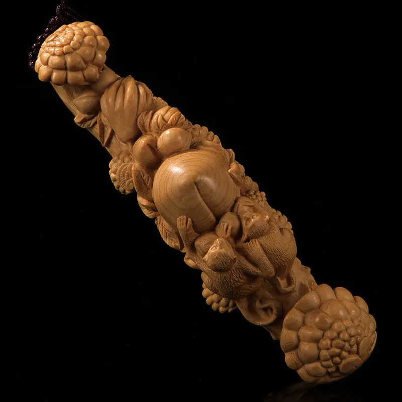 Маленькая резьба по дереву в виде листьев самшита креативная искусственная