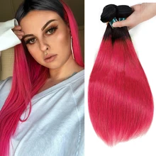 SEXAY пучки человеческих волос Ombre 3/4 шт. T1B розовый темные корни Бразильский прямые волосы предварительно Цветной розового цвета Remy пряди человеческих волос Инструменты для завивки волос SEXAY пучки человеческих волос Ombre 3/4 шт. T1B розовый темные корни Бразильский прямые волосы предварительно Цветной розового цвета Remy пряди человеческих волос Инструменты для завивки волос