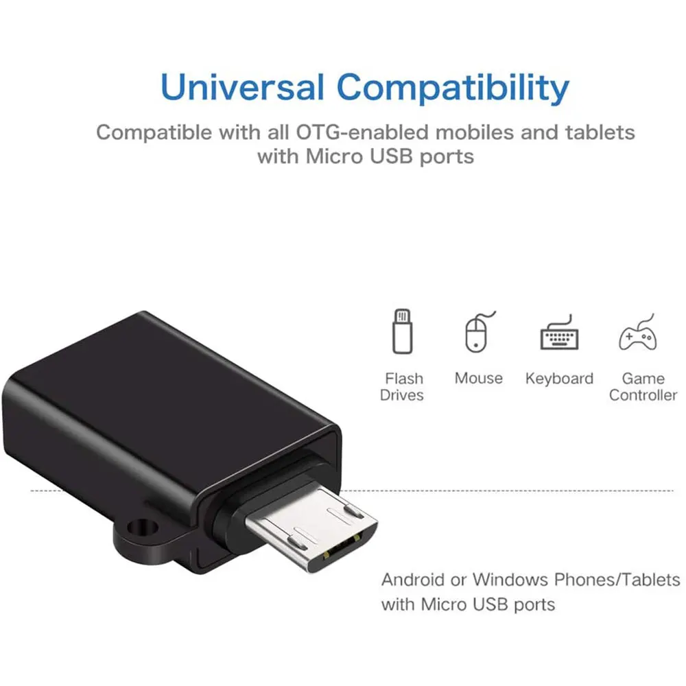 Переходник Micro USB OTG для Xiaomi Redmi HuaWei Samsung Galaxy S7 edge S6 Note 5 2 Android мобильный телефон Tablet