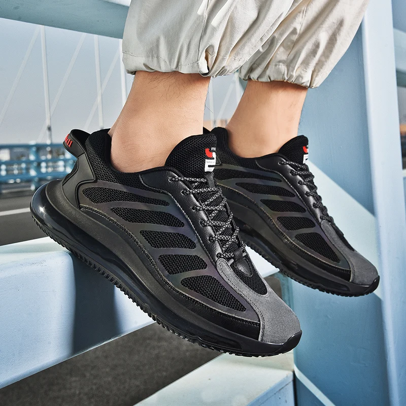 

Men Casual Sneakers Breathable Shoes Mesh High Quality Big Size 39-47 Fashion Outdoor Trend Trainers Walking Cushion Lace-up