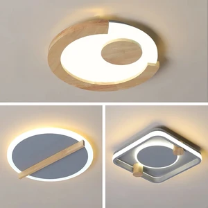 Modern Multiple Styles LED Chandelier For Aisle Corridor Cloakroom Kitchen Bedroom Study Minimalist Iron&Wood Indoor Home Lights