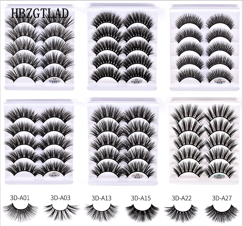 Новый 5/10 пар норковые ресницы волос и пушистая Толстые длинные тонкими