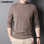 COODRONY зимний теплый свитер с высоким воротником, Мужская одежда, 100% мериносовая шерсть, кашемировый трикотажный пуловер, Классический Повседневный пуловер, Homme C3135
