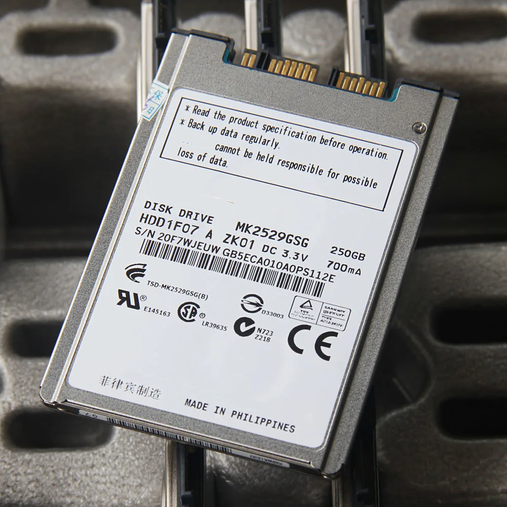 Жёсткий диск 1," 250 GB Micro Sata mSATA MK2529GSG для hp 2540P 2740P IBM X300 X301 T400S HDD Замена MK1629GSG MK1229GSG