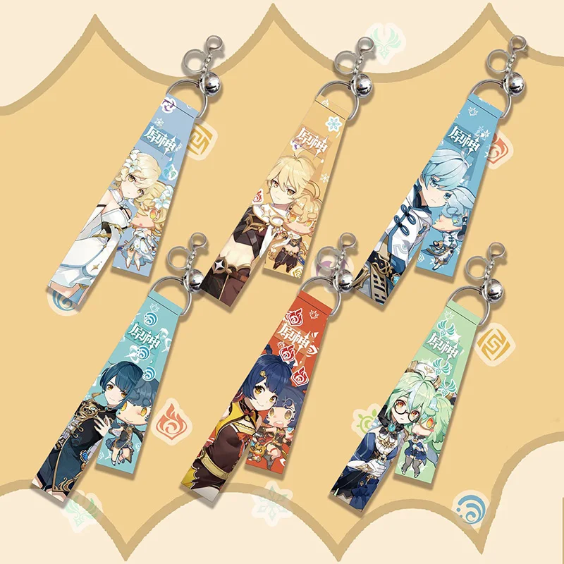 

Аниме Genshin Impact Streamer, брелок, сумка, подвеска, подарок, автомобиль, Венди паймон Лиза, Minci, ювелирные изделия, подарки