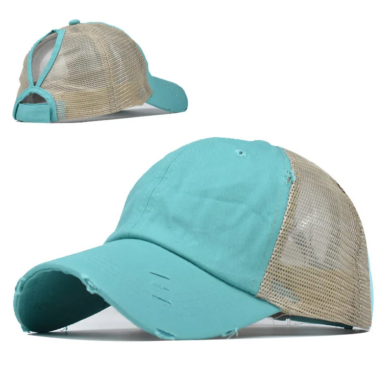 

Summer Cotton Mesh Cap Hip Hop Casquette Breathable Horestail Hat Outdoor Sport Sun Visor Casual Hat Unisew Stylish Caps