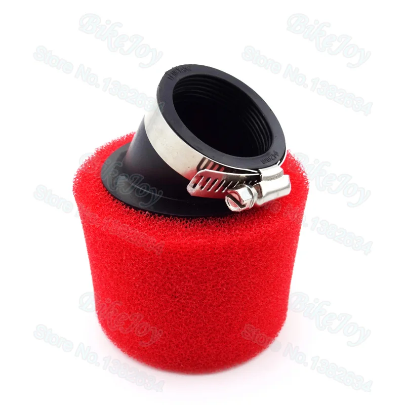 Угловой пенный воздушный фильтр 42 мм губчатый очиститель XR50 CRF110 KLX BBR 125cc 140cc для