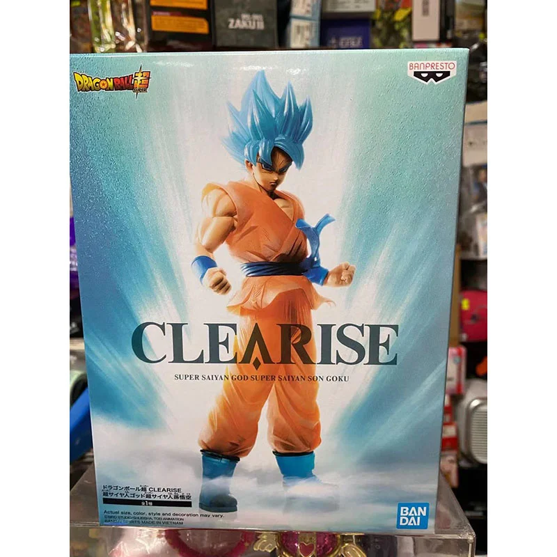 

In Stock Banpresto Original Dragon Ball Z Super Saiyan God Goku Clearise 20Cm Anime Model Collection Action Figure Kids Toys