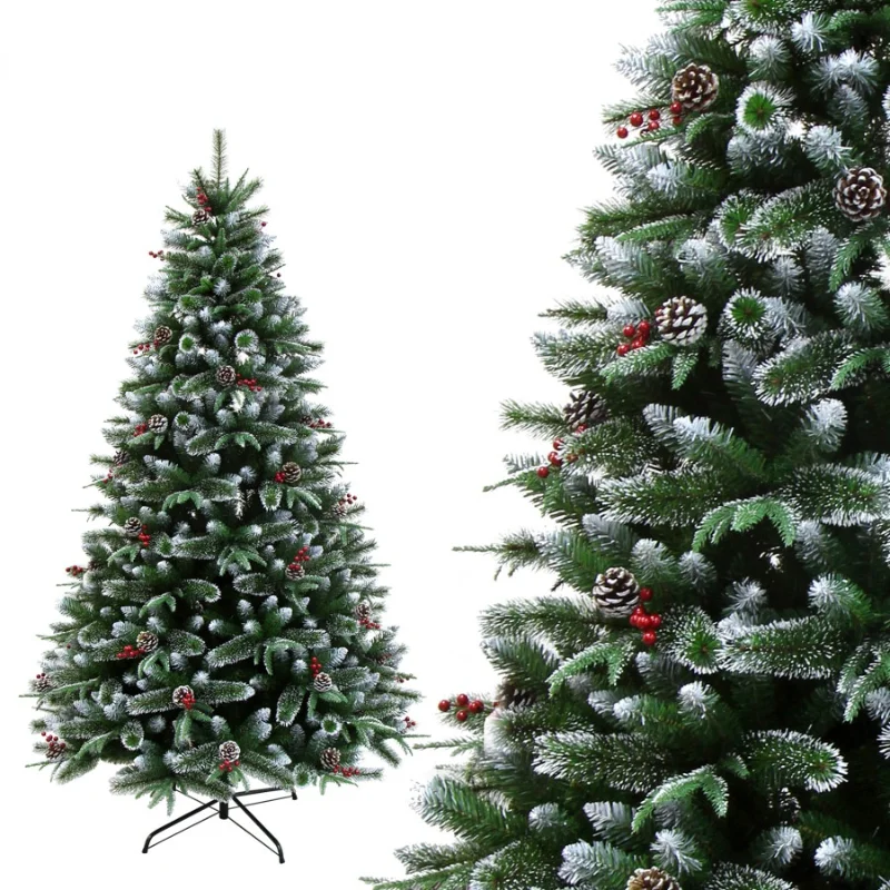 

GY 1,8 м липкая белая сосна Рождественская елка 1,5 м шифрованные сосновые иглы листья китайский Боярышник 2,1 м Рождественская елка