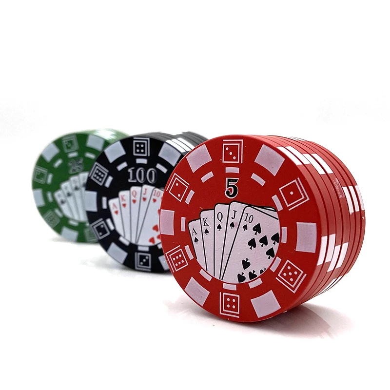 Poker Chip измельчитель трав 3-слойный стиль табака и травы для курения аксессуары