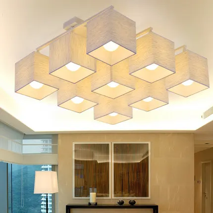 Скандинавский Европейский Простой тканевый потолочный светильник s 4/6/9 для