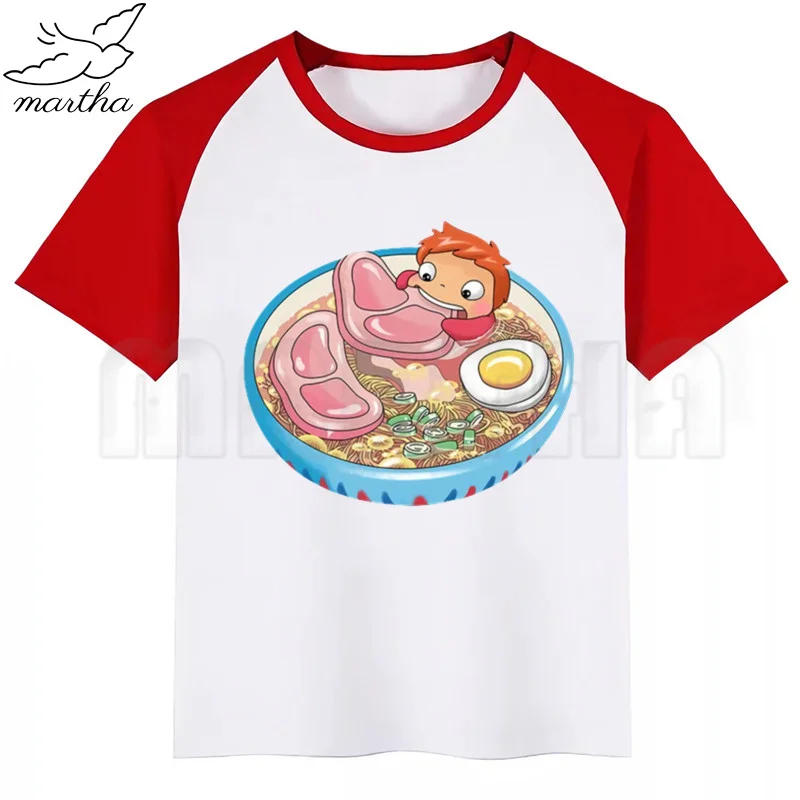 

Ponyo New Summer Print Children T-shirt Short Sleeve O-neck Top Baby Boy Casual Tee Kids Clothing