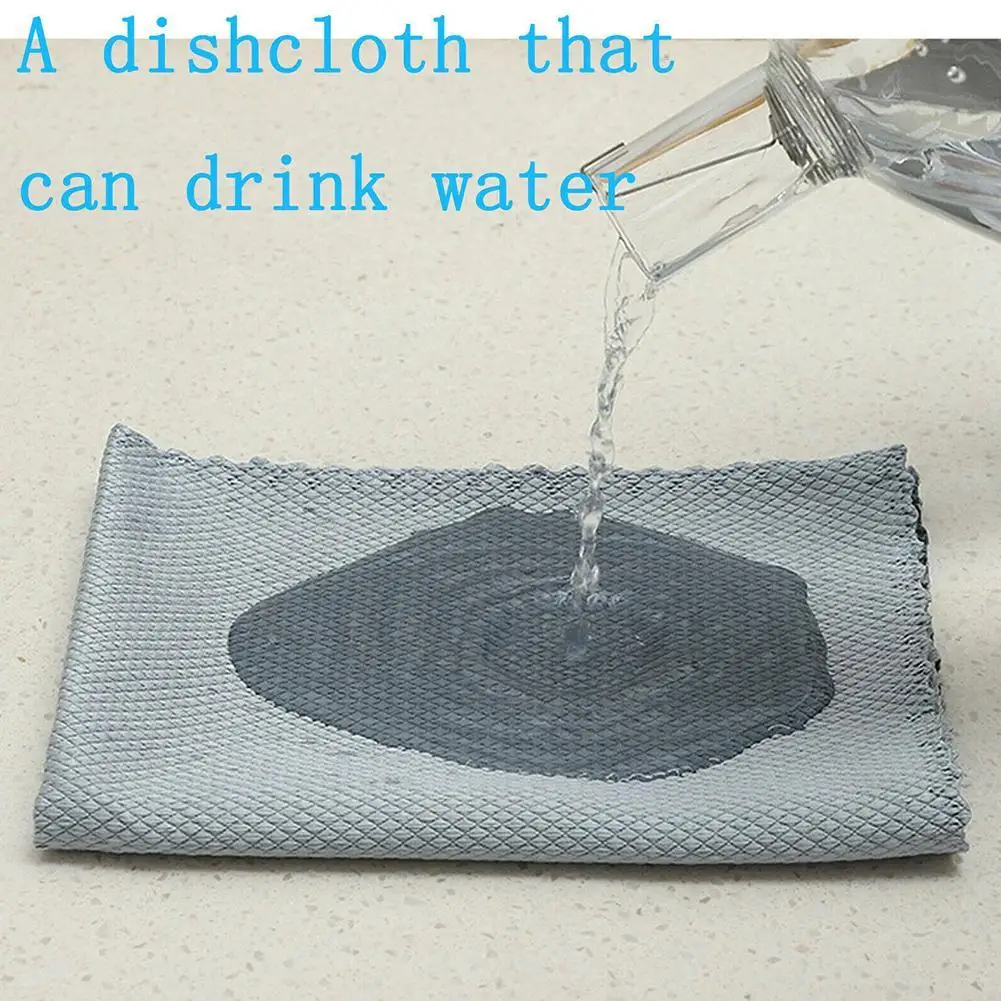 

1 PC Microfiber Cleaning Dish Cloths Wiping Rags For Oil Towels Kitchen Towel Tableware Dish Dishes Dishcloths Washing Clea V5C1