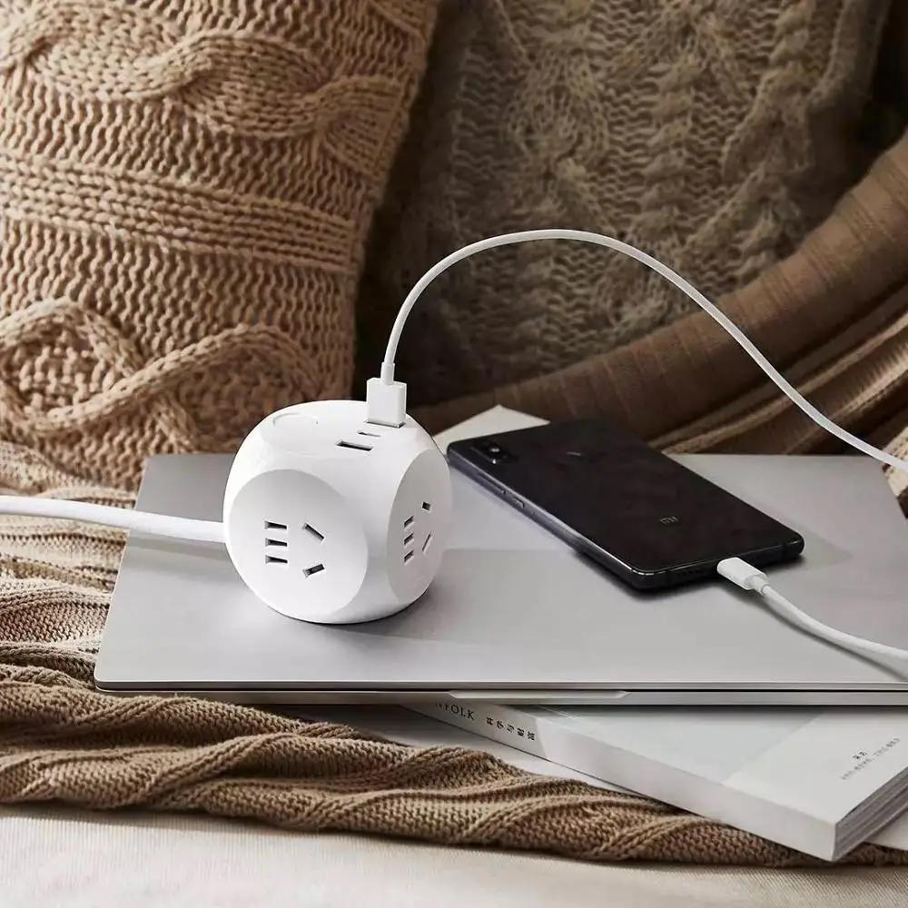 Xiaomi Aigo Cube розетка с адаптером питания USB 5 В 2.4A/type C в 3A Быстрая зарядка 3