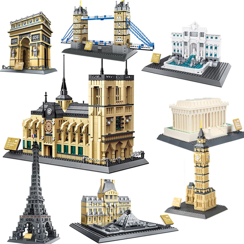 

Architecture Series City Flatiron Building Blocks Creator Expert Taj Mahal Big Ben London Bridge White House Louver Eiffel Tower
