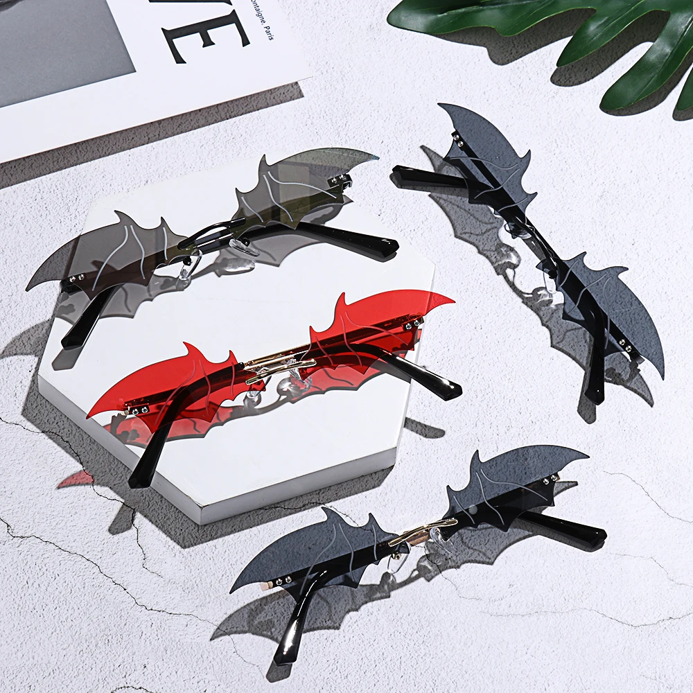 Модные женские велосипедные солнцезащитные очки в стиле панк ретро без оправы с