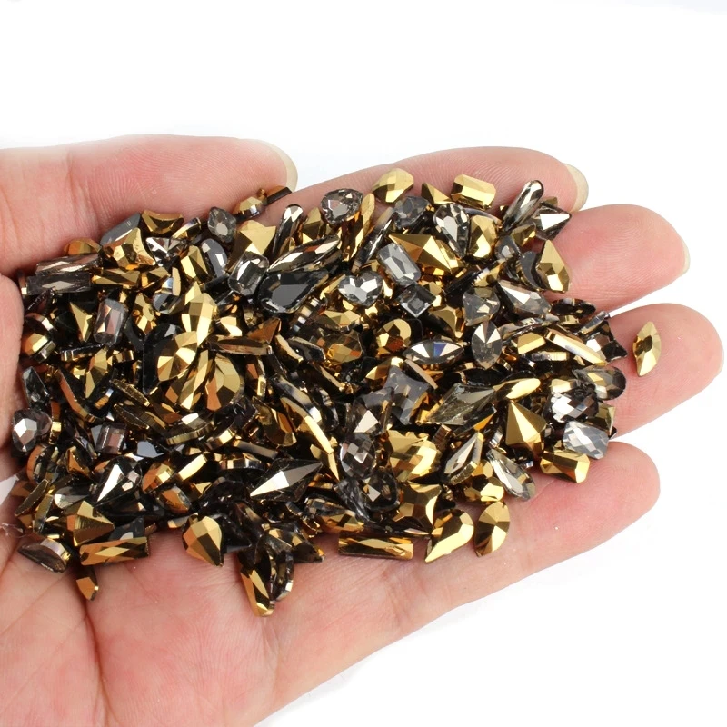 100 шт./компл. формы смешивания ногтей С кристалалми и стразами СТРАЗА под камень AB