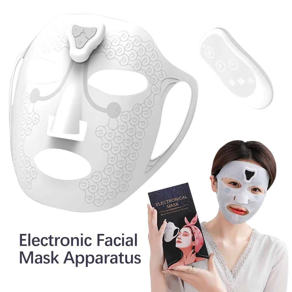 

Electronic Facial Mask Micro-current Silicone Face Massager Facial Beauty Device for Promote Cream Absorption Face Moisturizing