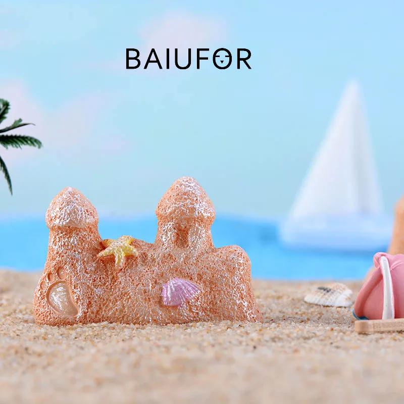Миниатюра BAIUFOR кокосовое дерево цветная Морская звезда песчаная скульптура