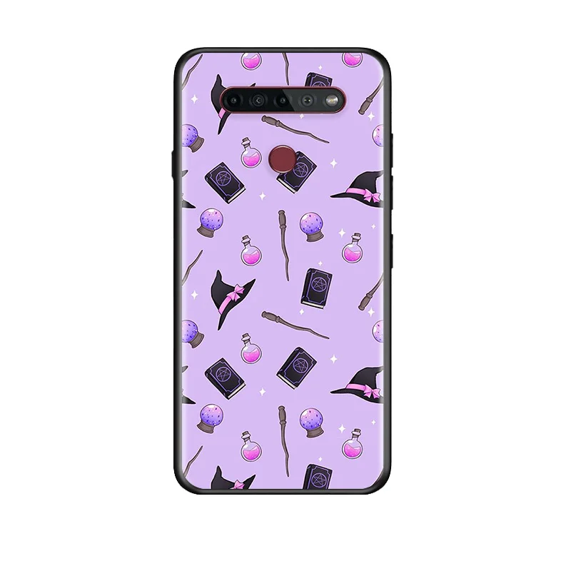 

Pink Girly Pastel Witch Goth Style For LG G8 V30 V35 V40 V50 V60 Q60 K40S K50S K41S K51S K61 K71 K22 ThinQ 5G Phone Case