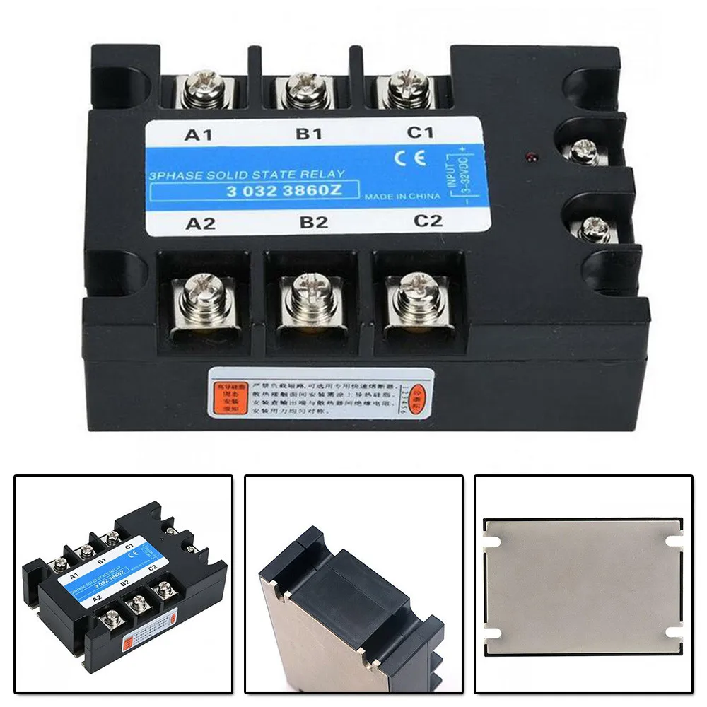 

-30-+70 Solid State Relay 24-480VAC 6-36mA Easy To Install Fast Heat Dissipation SSR-60A