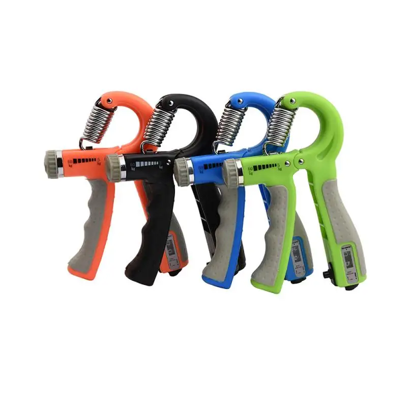 

R-Shape Adjustable Hand Grip Sports Strength Countable Exercise Strengthener Gripper Spring Finger Pinch Carpal Expander